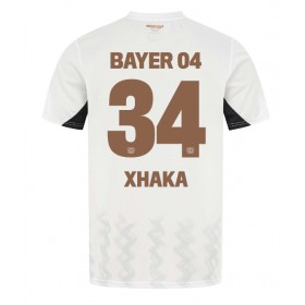 Pánské fotbalový oblečení Bayer Leverkusen Granit Xhaka #34 Venkovní košile 2024-25 Krátkým Rukávem